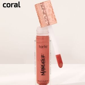 🔷5/$25 Tarte Maneater Blush & Glow Cheek Plump silk liquid blush coral